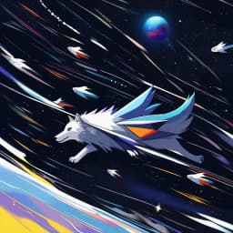 wolf in space