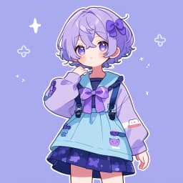 cute femboy, blue, violet