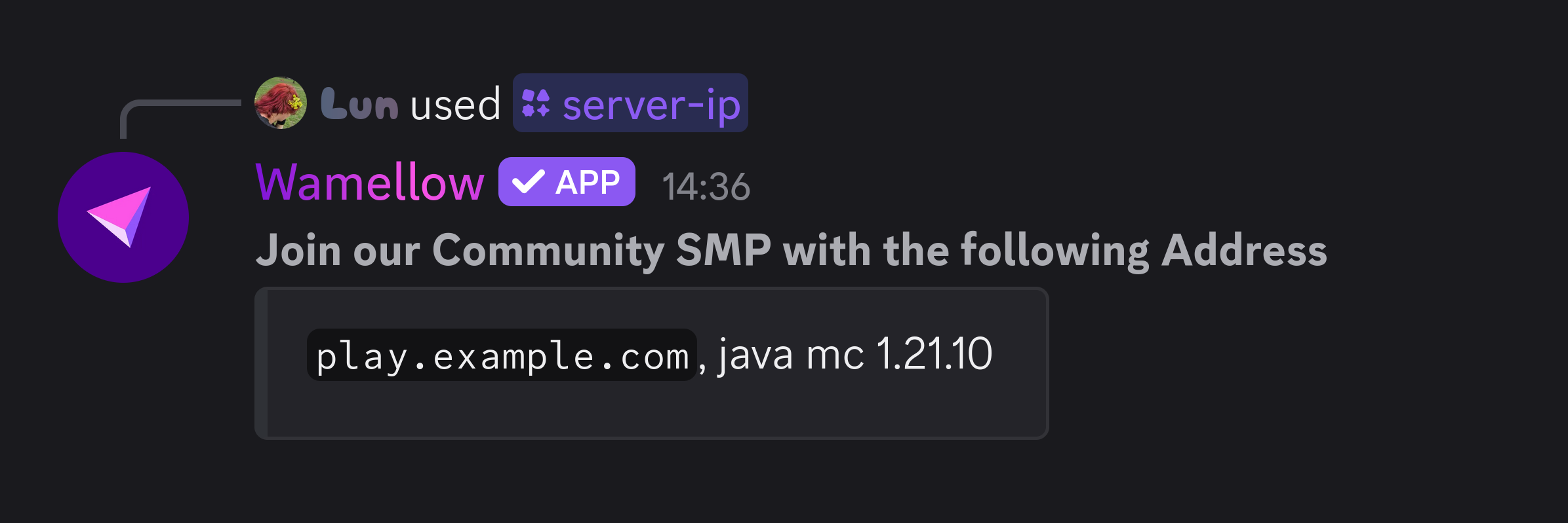 custom command example