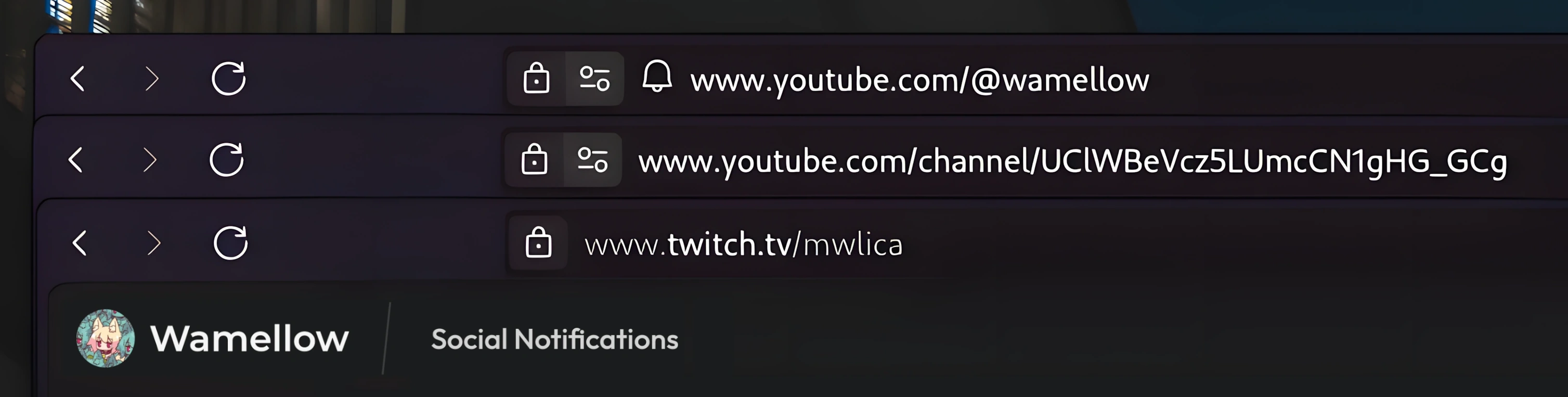 Channel url in browser example